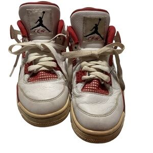 AIR JORDAN 4 Retro White/Fire Red -‎ 2015 Release - Size 9.5